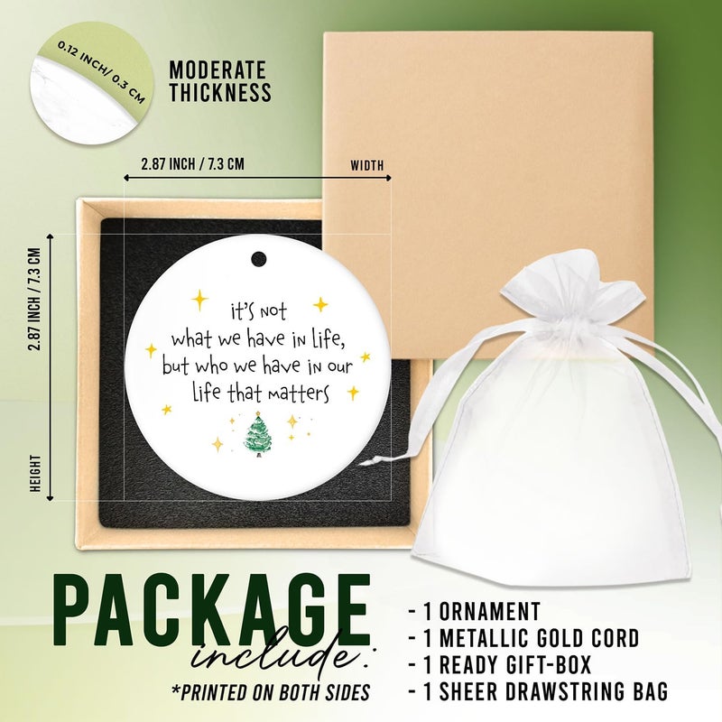 HEXMOZ Friendship Ornament - Best Friend Christmas Ornament - Friendship Gifts for Women, Best Friend, Bestie, BFF, Soul Sister Keepsake - 2025 Christmas Ceramic Decoration - Image 2